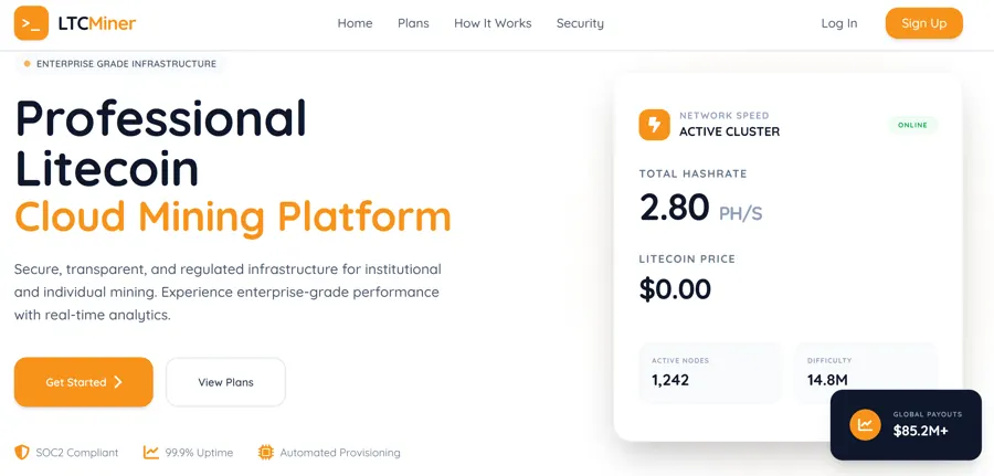 LTC Miner screenshot